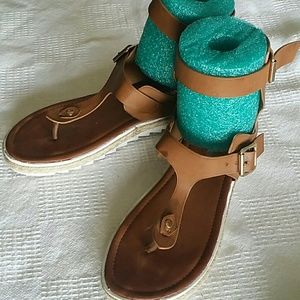 Brown Espadrilles/lug sole gladiators